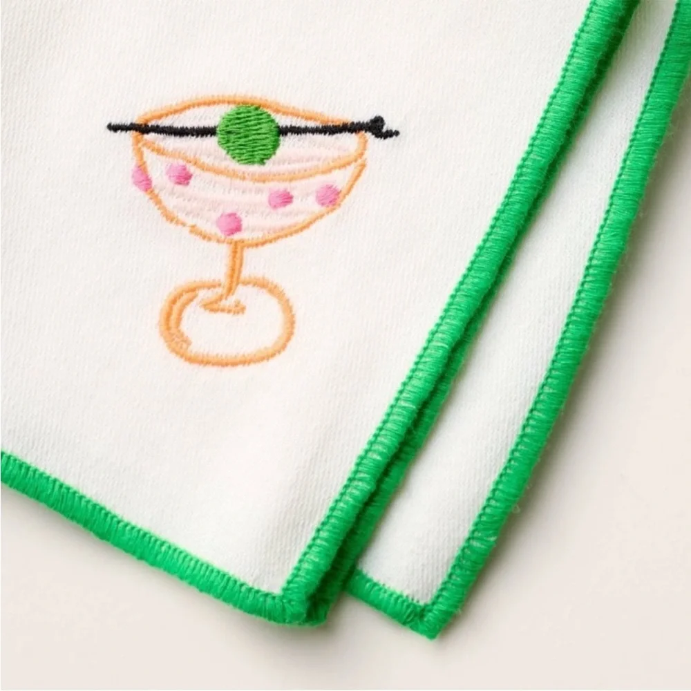 kate spade x Target Cloth Napkins Embroidered 4 pack set NWT